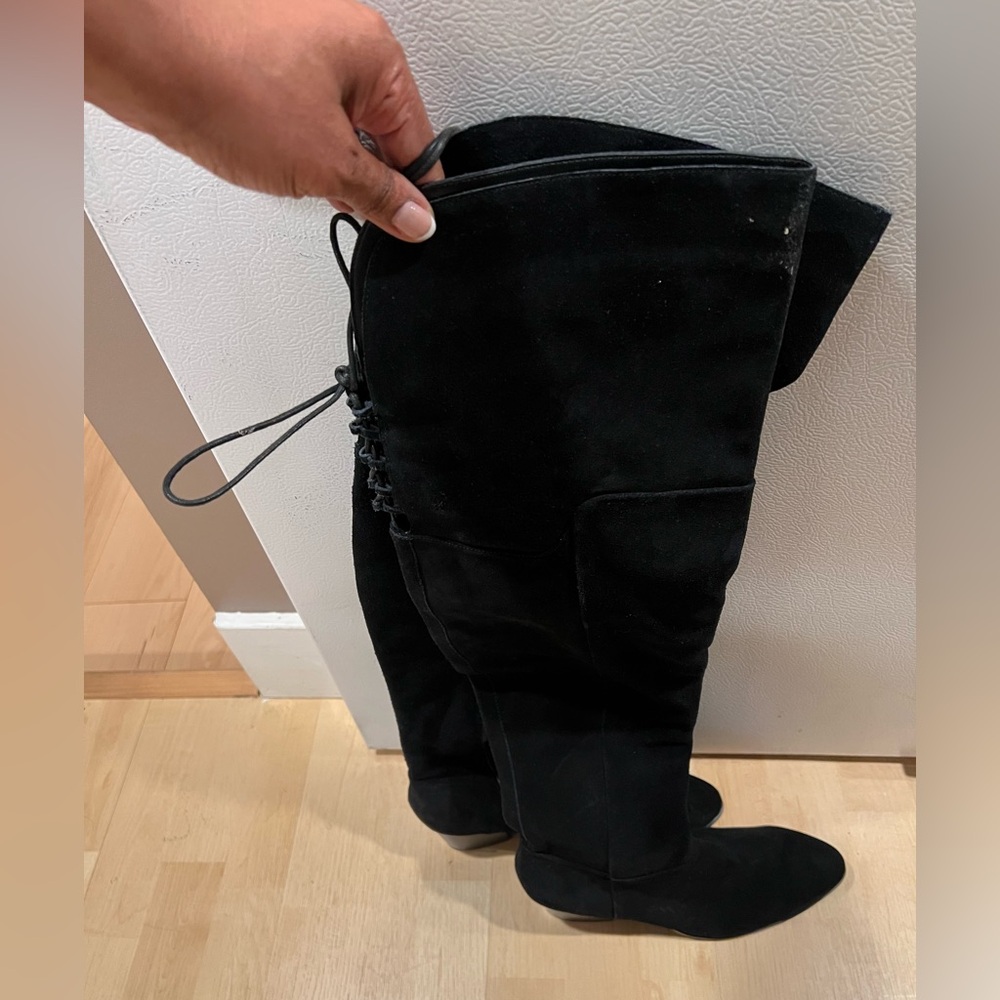 Black Over-the-Knee Women's Boots Size 41